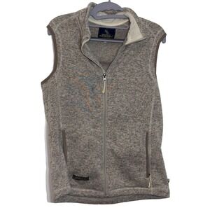 Simply Southern Women's Oatmeal Beige Full Zip Sleeveless Vest - Size‎ M
